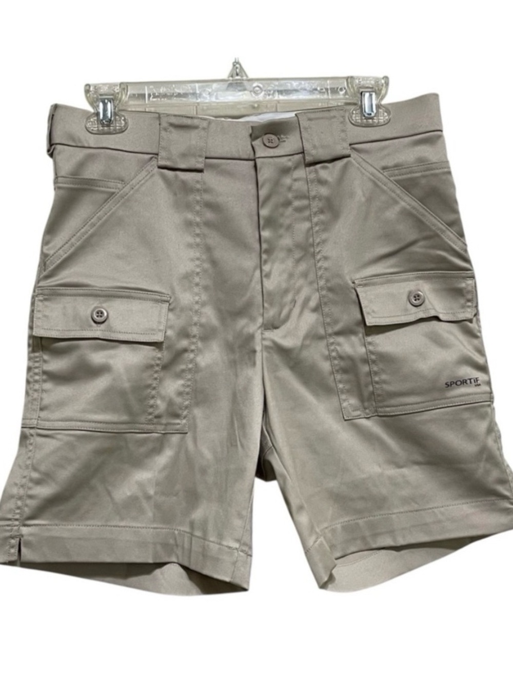 Sportif USA The Original Stretch Desert Boating Cargo Shorts Khaki Tan Size 30